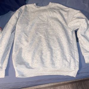 basic grey crewneck